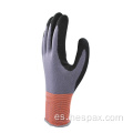 Guantes de trabajo recubiertos con nitrilo resistente a aceite anti-Slip Hespax